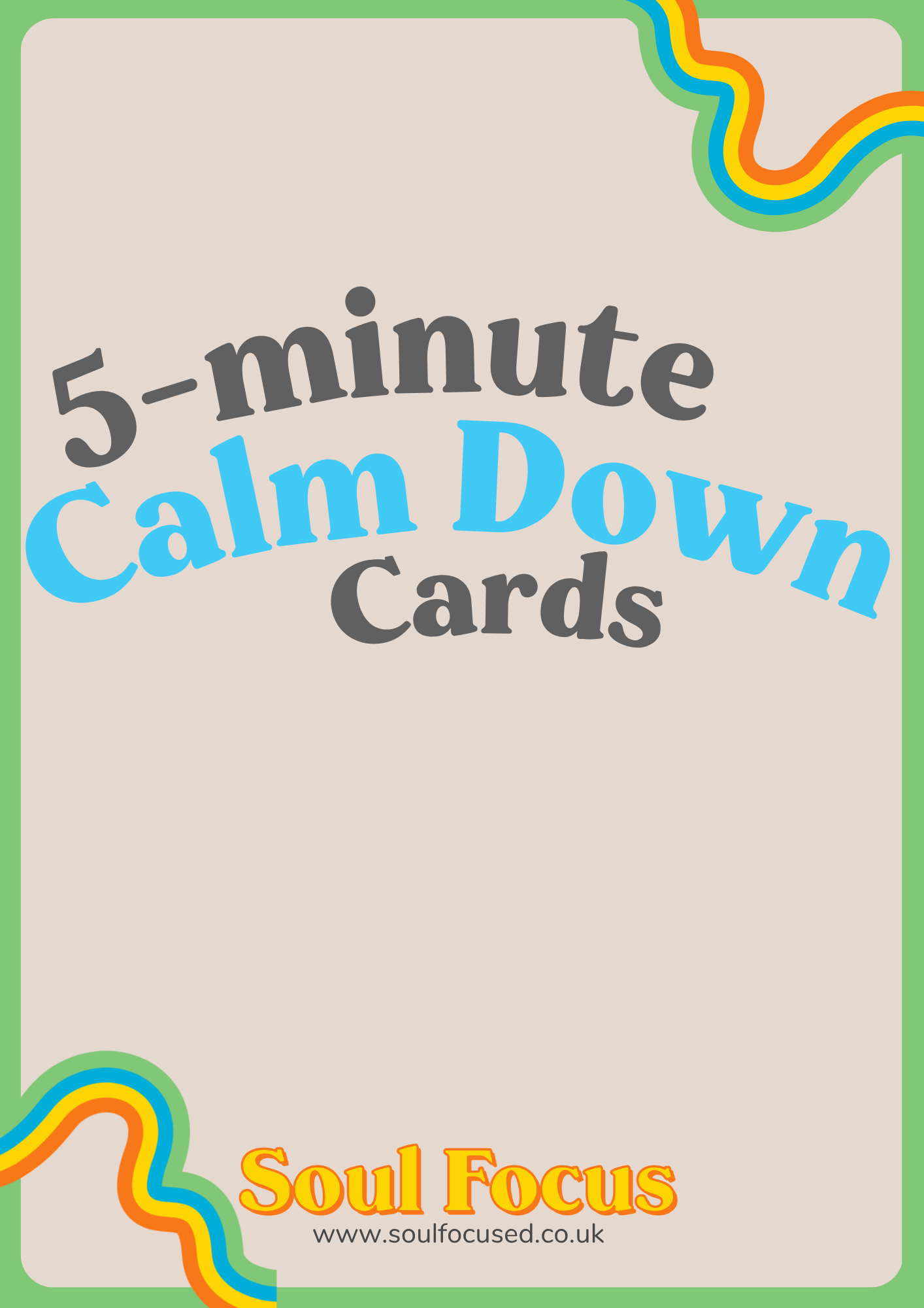 5 minute calm down cards